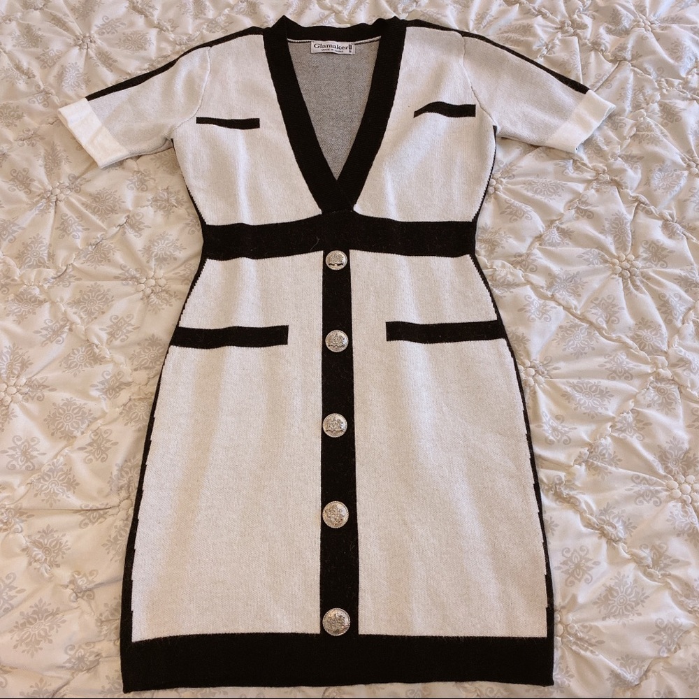 Elegant body con sweater dress